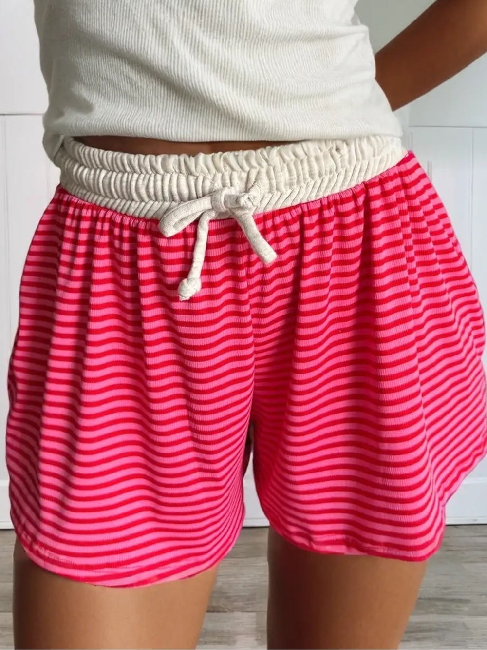 BUCKETLIST Striped Pink & Orange Shorts Size Small